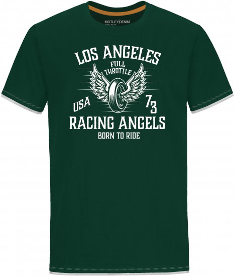 Motley Denim Barnet T-Shirt Racing Green - Herren-T-Shirts - Herren-T-Shirts in großen Größen