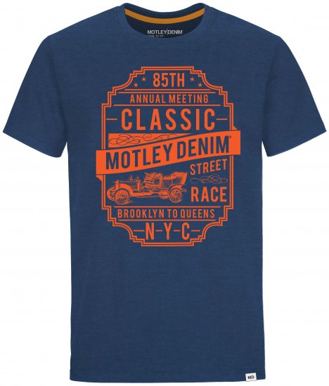 Motley Denim Blackpool T-shirt Dark Indigo - Herren-T-Shirts - Herren-T-Shirts in großen Größen