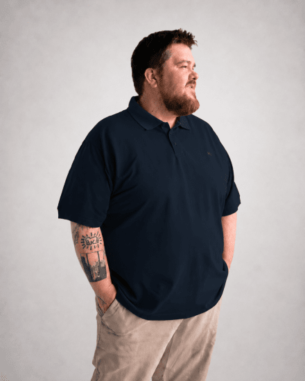 Motley Denim Bratislava Polo Navy - Polo-shirts für herren - Polo-Shirts für Herren in großen Größen