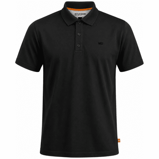 Motley Denim Bratislava Polo Black - Polo-shirts für herren - Polo-Shirts für Herren in großen Größen
