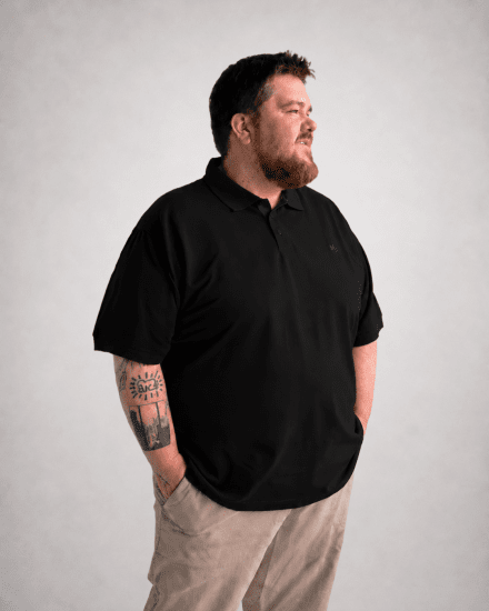 Motley Denim Bratislava Polo Black - Polo-shirts für herren - Polo-Shirts für Herren in großen Größen