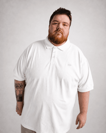 Motley Denim Bratislava Polo White - Polo-shirts für herren - Polo-Shirts für Herren in großen Größen