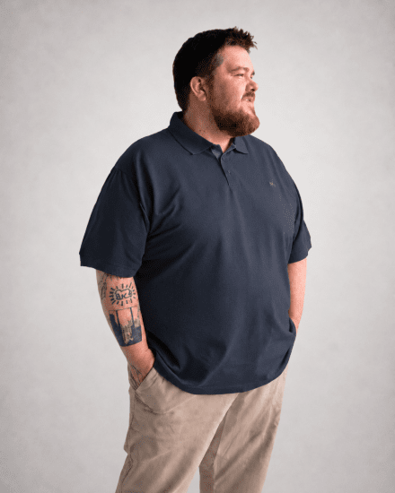 Motley Denim Bratislava Polo Dark Indigo - Polo-shirts für herren - Polo-Shirts für Herren in großen Größen