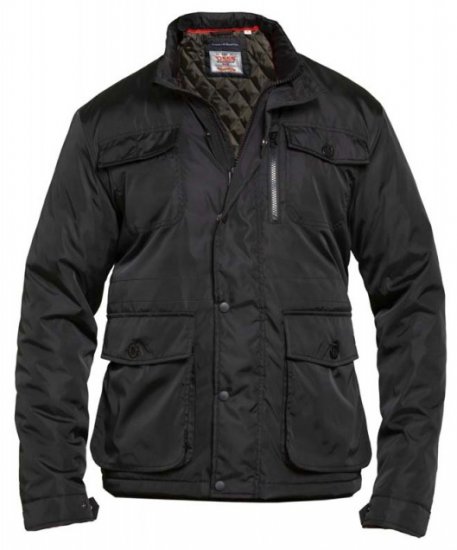 D555 Brentford Jacket Black - Herren jacken - Herren Jacken in großen Größen