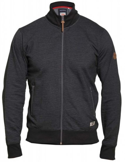 D555 Buxton Full Zip Sweatshirt Black - Herren-sweater und -hoodies - Herren-Sweater und -Hoodies in großen Größen