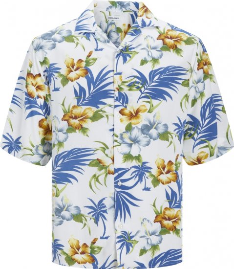 Jack & Jones JJEJEFF RESORT SHIRT Cloud Dancer - Herrenhemden - Herrenhemden in großen Größen
