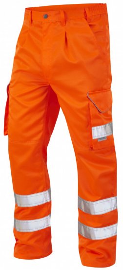 Leo Bideford Cargo Pants Hi-Vis Orange - Herren arbeitskleidung - Herren Arbeitskleidung Große Größen