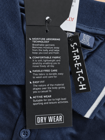 D555 Hinckley Stretch Polo With Contrast Tipping Collar Navy - Polo-shirts für herren - Polo-Shirts für Herren in großen Größen