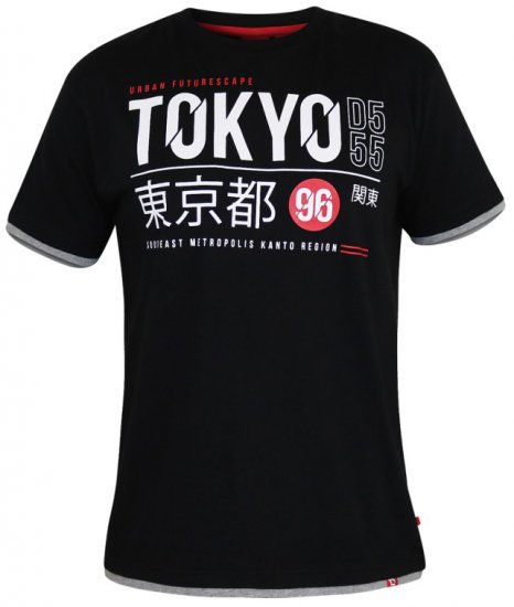 D555 Darnell T-shirt Black - Herren-T-Shirts - Herren-T-Shirts in großen Größen