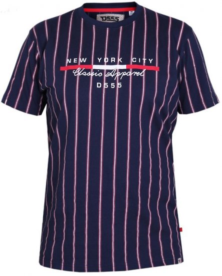 D555 Davis T-shirt Navy - Herren-T-Shirts - Herren-T-Shirts in großen Größen