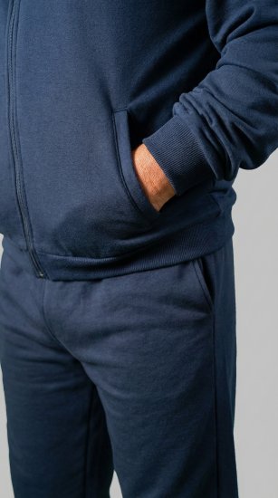 20 Nodi Ostro Stretch Fleece Cotton Tracksuit Navy - Trainingsanzüge - Trainingsanzüge/Jogginganzüge herren große größen