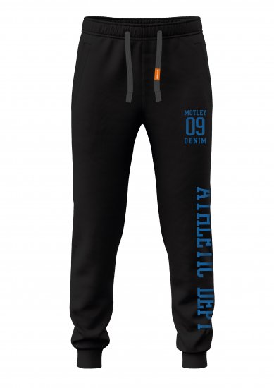 Motley Denim Dublin Sweatpants Black - Jogginghosen für Herren in großen Größen - Jogginghosen für Herren in großen Größen