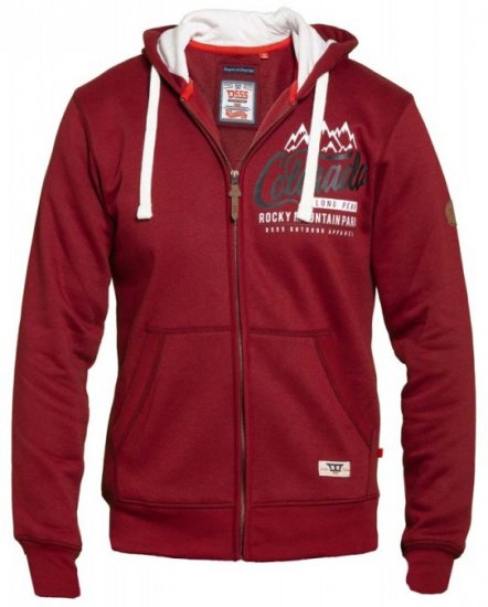 D555 Durham Hoodie Red - Herren-sweater und -hoodies - Herren-Sweater und -Hoodies in großen Größen