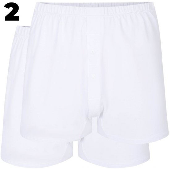 Espionage U001W boxershorts 2er-pack weiß - Herrenunterwäsche & bademode - Herrenunterwäsche & Bademode in großen Größen