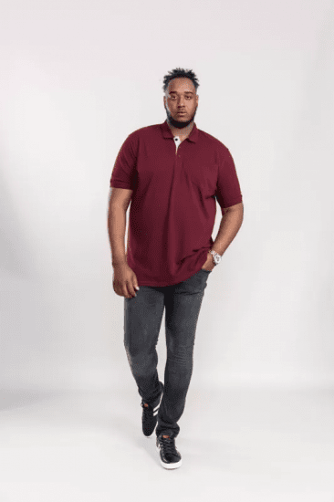 D555 Grant Polo Shirt Maroon - Polo-shirts für herren - Polo-Shirts für Herren in großen Größen