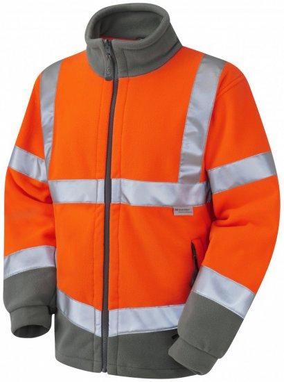 Leo Hartland Fleece Jacket Orange - Herren arbeitskleidung - Herren Arbeitskleidung Große Größen