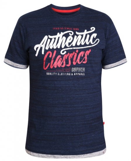 D555 Finn T-shirt Navy - Herren-T-Shirts - Herren-T-Shirts in großen Größen