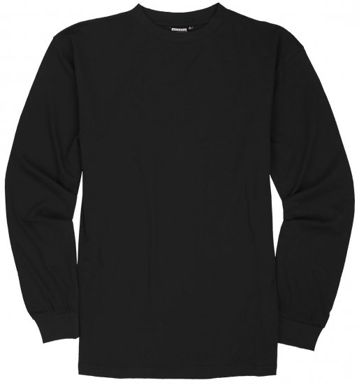 Adamo Floyd Comfort fit Long sleeve T-shirt Black - Herren-T-Shirts - Herren-T-Shirts in großen Größen