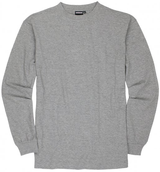 Adamo Floyd Comfort fit Long sleeve T-shirt Grey - Herren-T-Shirts - Herren-T-Shirts in großen Größen