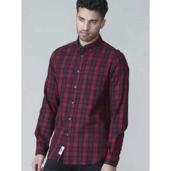 D555 Theo Long Sleeve Check Shirt - Herrenhemden - Herrenhemden in großen Größen