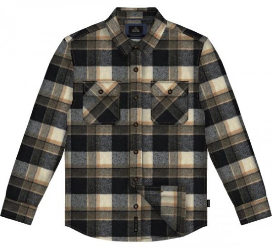 Double Outfitters GS-5233 Flanellhemd Navyblau/Beige - Herrenhemden - Herrenhemden in großen Größen