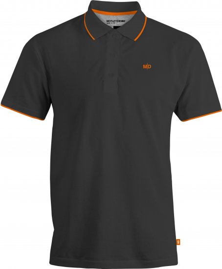 Motley Denim Helsinki Polo Charcoal - Polo-shirts für herren - Polo-Shirts für Herren in großen Größen