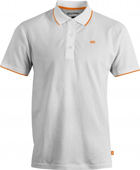Motley Denim Helsinki Polo White - Polo-shirts für herren - Polo-Shirts für Herren in großen Größen