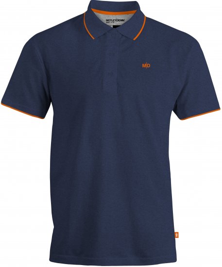 Motley Denim Helsinki Polo Dark Indigo - Polo-shirts für herren - Polo-Shirts für Herren in großen Größen