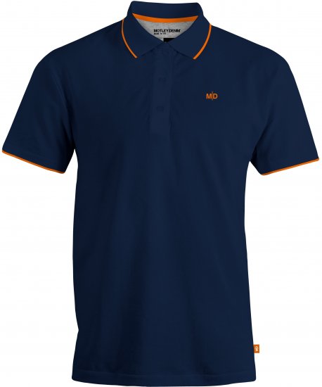 Motley Denim Helsinki Polo Navy - Polo-shirts für herren - Polo-Shirts für Herren in großen Größen