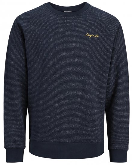 Jack & Jones Hide Sweatshirt Navy - Herren-sweater und -hoodies - Herren-Sweater und -Hoodies in großen Größen