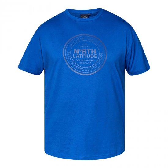 North Latitude T-Shirt Blau - TALL T-shirts - Extra lange T-Shirts Herren