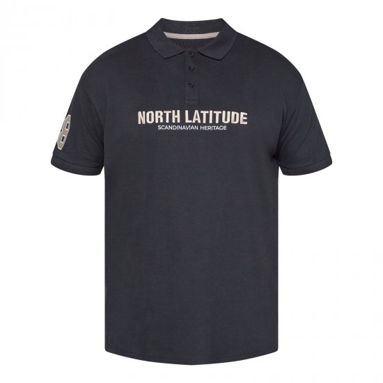North Latitude Logo Polo Schwarz - Polo-shirts für herren - Polo-Shirts für Herren in großen Größen