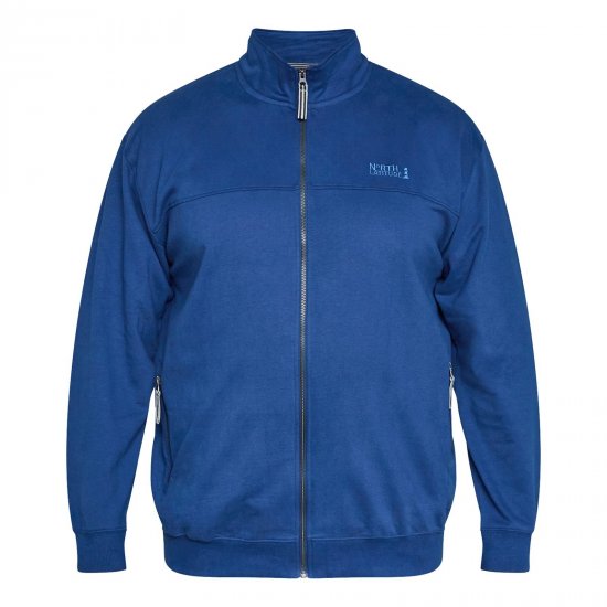 North Latitude Sweat Cardigan Blau - Herren-sweater und -hoodies - Herren-Sweater und -Hoodies in großen Größen