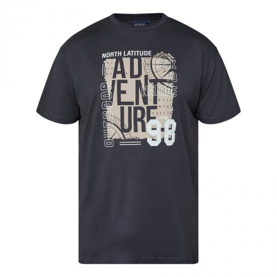 North Latitude Adventure 98 Graphic Tee Schwarz - Herren-T-Shirts - Herren-T-Shirts in großen Größen