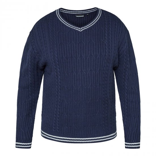 North Latitude V-Neck Knit Navyblau - TALL sweatshirts - TALL Sweatshirts mit Extralänge
