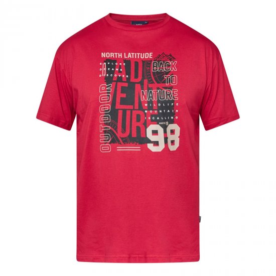 North Latitude Adventure 98 Graphic Tee Gelb/Orange - Herren-T-Shirts - Herren-T-Shirts in großen Größen