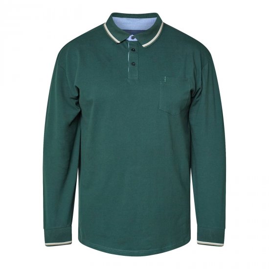 North Latitude Superflex Polo LS Grün/Khaki - Polo-shirts für herren - Polo-Shirts für Herren in großen Größen