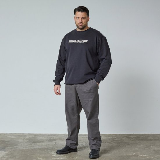 North Latitude Crewneck Sweatshirt Schwarz - TALL sweatshirts - TALL Sweatshirts mit Extralänge