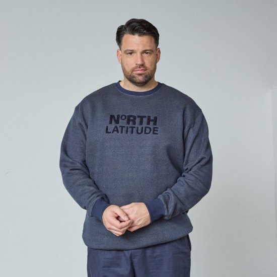 North Latitude Crewneck Logo Sweat Navyblau - Herren-sweater und -hoodies - Herren-Sweater und -Hoodies in großen Größen