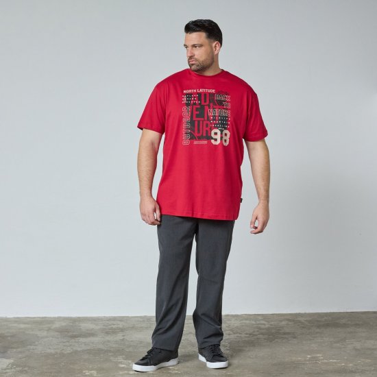North Latitude Adventure 98 Graphic Tee Gelb/Orange - TALL T-shirts - Extra lange T-Shirts Herren