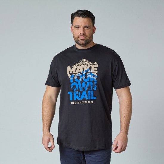 North Latitude Trail T-Shirt Schwarz - Herren-T-Shirts - Herren-T-Shirts in großen Größen