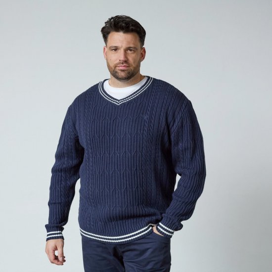 North Latitude V-Neck Knit Navyblau - Herren-sweater und -hoodies - Herren-Sweater und -Hoodies in großen Größen