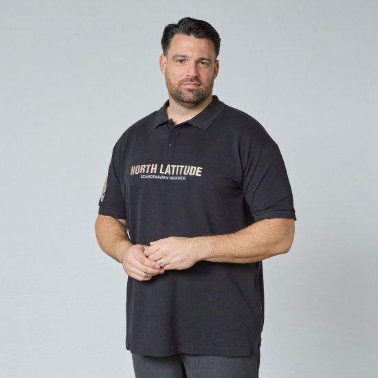 North Latitude Logo Polo Schwarz - Polo-shirts für herren - Polo-Shirts für Herren in großen Größen