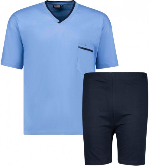 Adamo Ben Short sleeve Pyjama Light Blue - Herrenunterwäsche & bademode - Herrenunterwäsche & Bademode in großen Größen