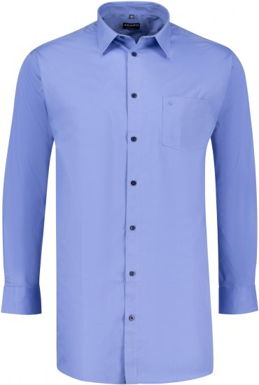 Adamo John Comfort Fit Long Sleeve shirt Medium Blue - Herrenhemden - Herrenhemden in großen Größen