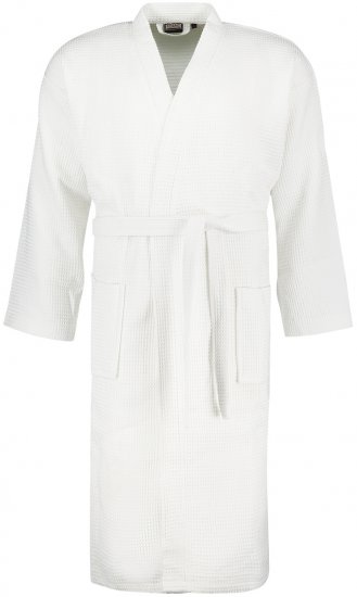 Adamo Jadon Waffelpiqué Bathrobe White - Herrenunterwäsche & bademode - Herrenunterwäsche & Bademode in großen Größen