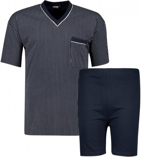 Adamo Gustav Short sleeve Pyjama Navy - Herrenunterwäsche & bademode - Herrenunterwäsche & Bademode in großen Größen