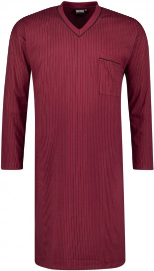 Adamo Gustav Long Nightshirt Burgundy - Herrenunterwäsche & bademode - Herrenunterwäsche & Bademode in großen Größen