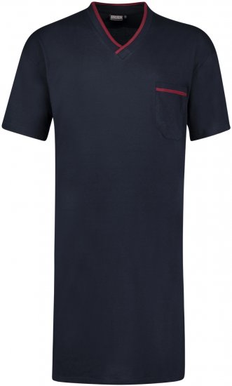 Adamo Bert Short sleeve Long Nightshirt Navy - Herrenunterwäsche & bademode - Herrenunterwäsche & Bademode in großen Größen