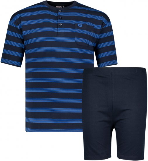 Adamo Anil Serafino Short sleeve Pyjama Navy - Herrenunterwäsche & bademode - Herrenunterwäsche & Bademode in großen Größen